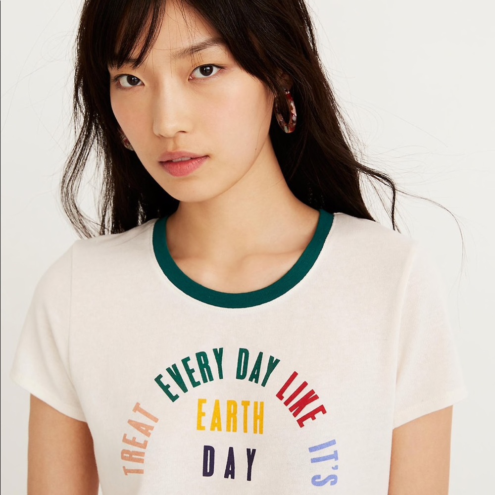 MADEWELL EARTH DAY T-SHIRT- MEDIUM NWT